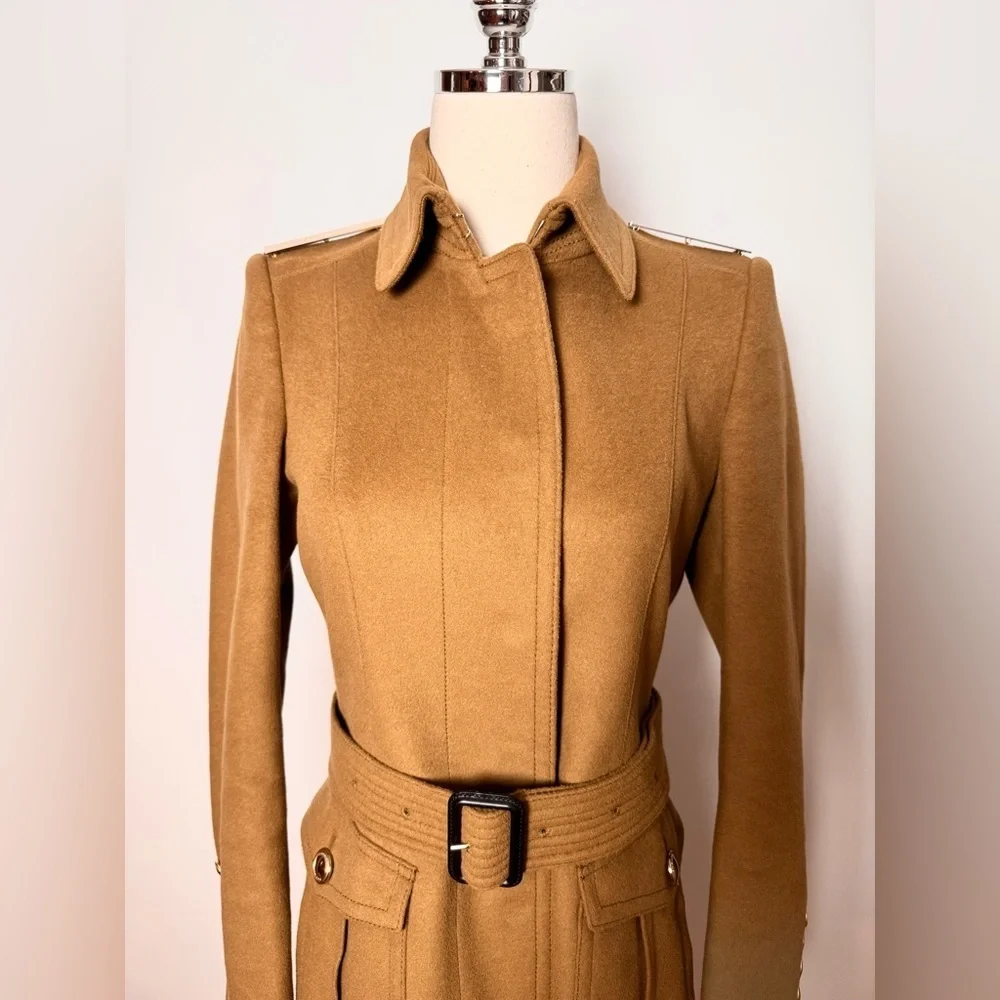Burberry Wool Cashmere Military Coat Size 6
